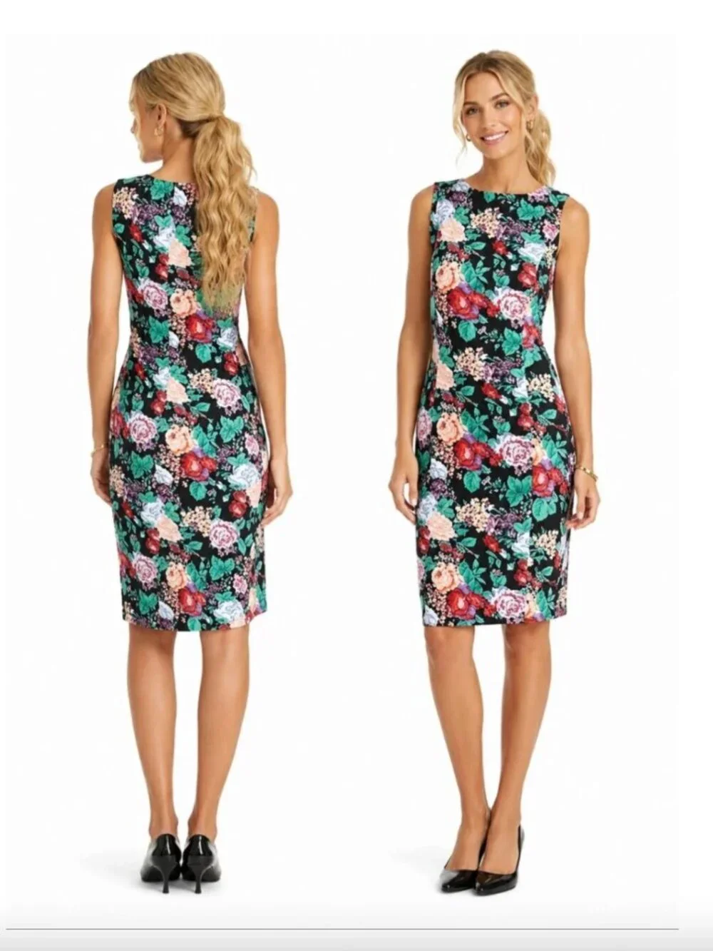 J.Crew Adachi floral sheath dress sleeveless Knee Length Preppy Office sz 0